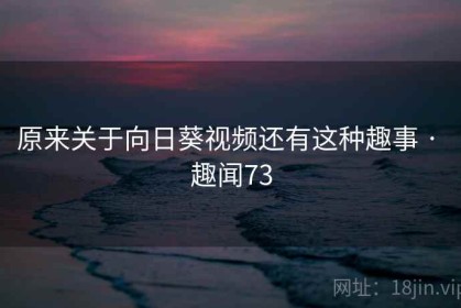 原来关于向日葵视频还有这种趣事 · 趣闻73