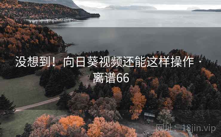 没想到！向日葵视频还能这样操作 · 离谱66